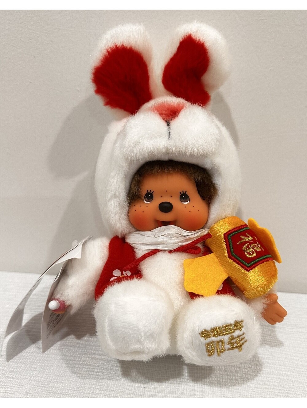 Monchhichi Plush Doll in Bunny Costume with Lantern